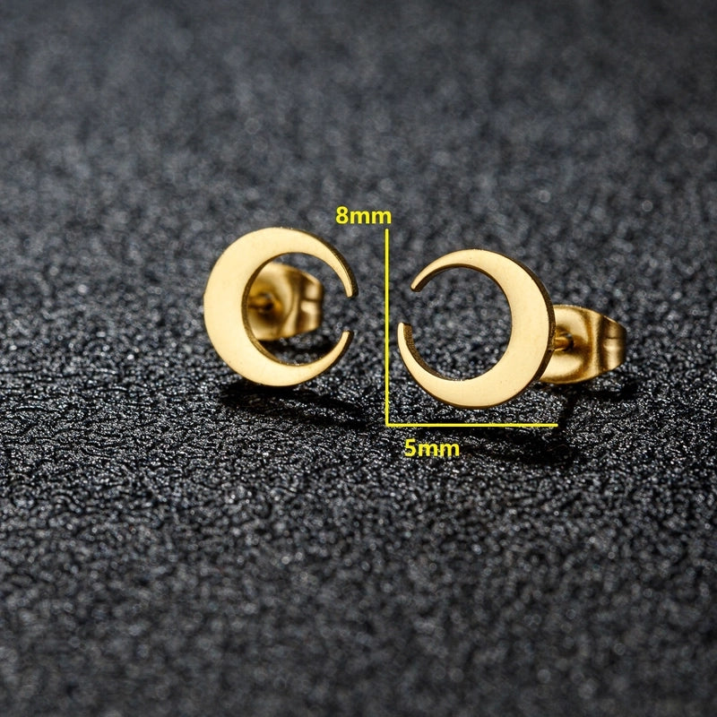 1 Pair Sweet Minimalist Artistic Animal Irregular Polishing Plating 304 Stainless Steel 18K Gold Plated Ear Studs