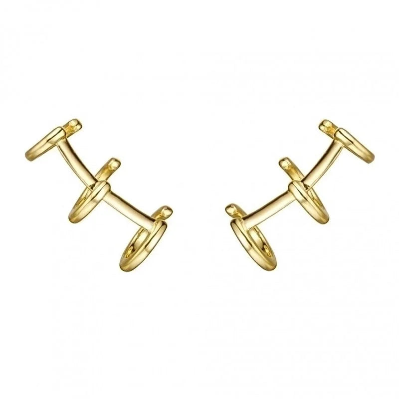 1 Pair Ig Style Minimalist Geometric Plating Inlay Copper Zircon 18k Gold Plated Drop Earrings