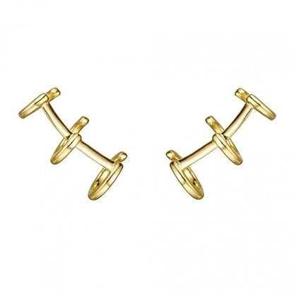 1 Pair Ig Style Minimalist Geometric Plating Inlay Copper Zircon 18k Gold Plated Drop Earrings