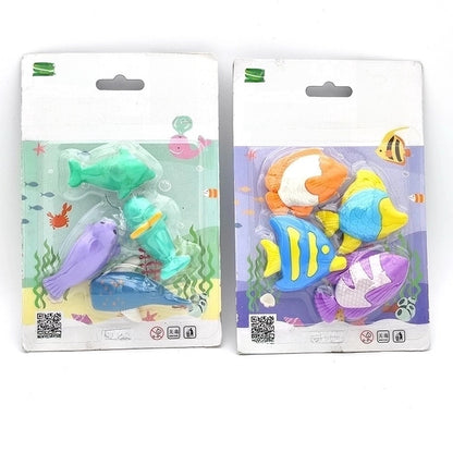 Cute Assembled Clamshell Packaging Stationary Geometric Eraser 1 Set