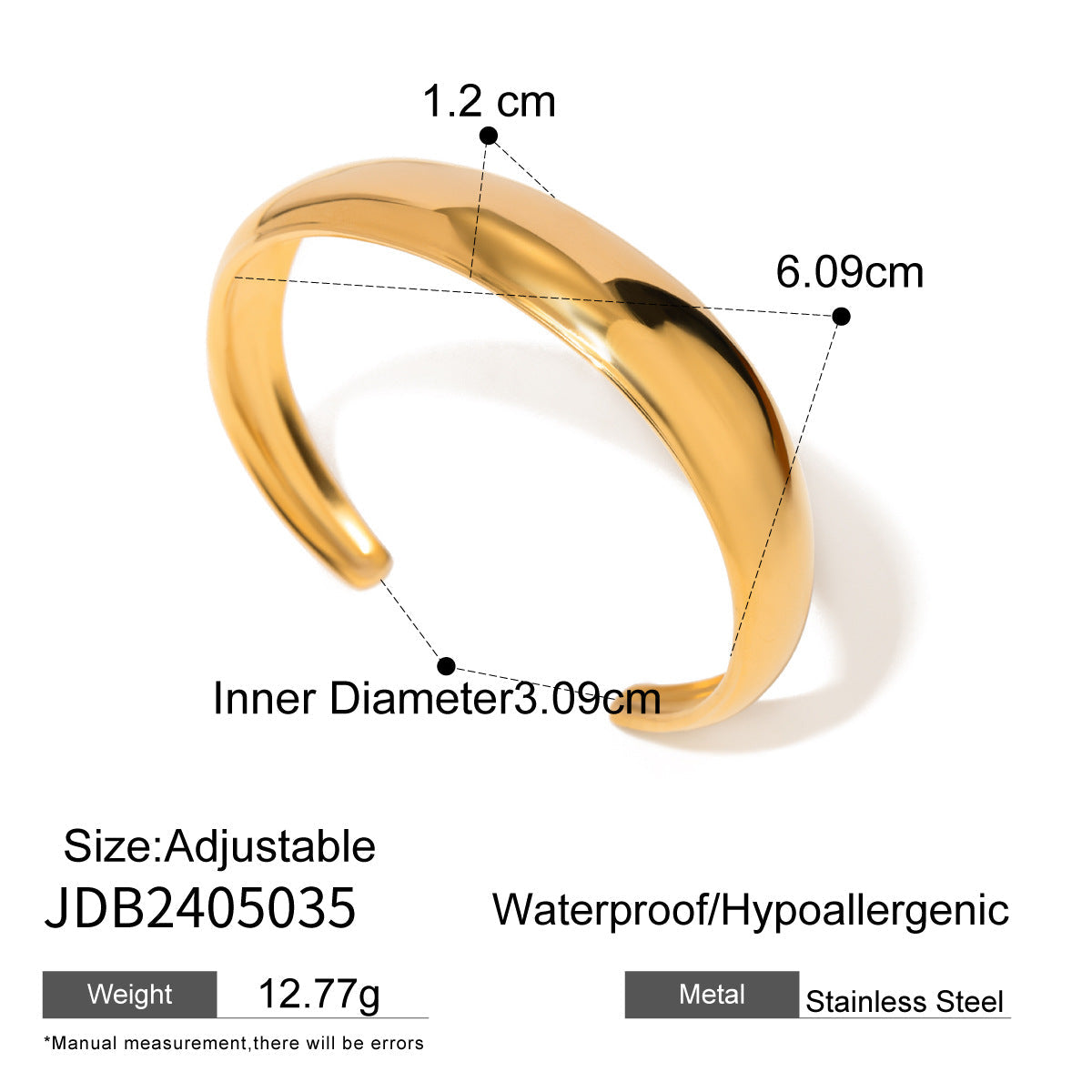 IG Style Circle Stainless Steel Electroplating Bangles