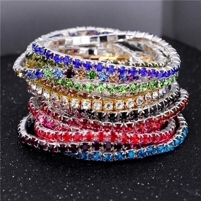 Minimalist Geometric Crystal Rhinestone Gem Bracelets