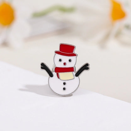 Cartoon Style Pin Santa Claus Alloy Enamel Unisex Brooches