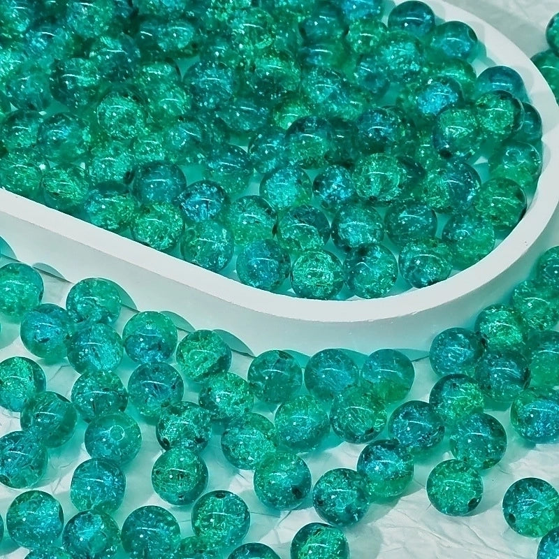 50 PCS/Package Diameter 10mm Diameter 8mm Glass Crackle Glass Beads Round Jewelry Accessories