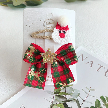 Christmas Cute Bow Knot Elk Cloth Party Party Accessories