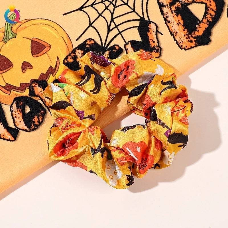 Halloween Funny Pumpkin Hair Tie