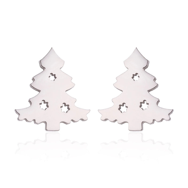 1 Pair Fashion Christmas Tree 304 Stainless Steel 18K Gold Plated Ear Studs