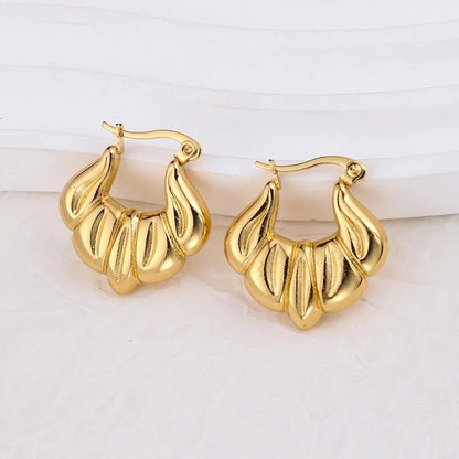 1 Pair IG Style Geometric Plating 304 Stainless Steel Earrings