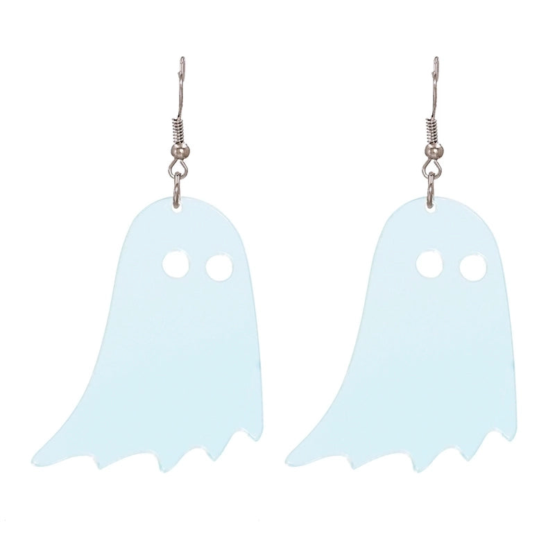 Halloween Pumpkin Ghost Acrylic Resin Earrings