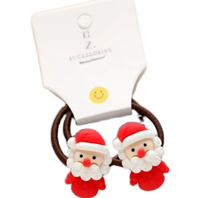 Christmas Fashion Children Unisex Cartoon Character Arylic Handmade Hair Tie