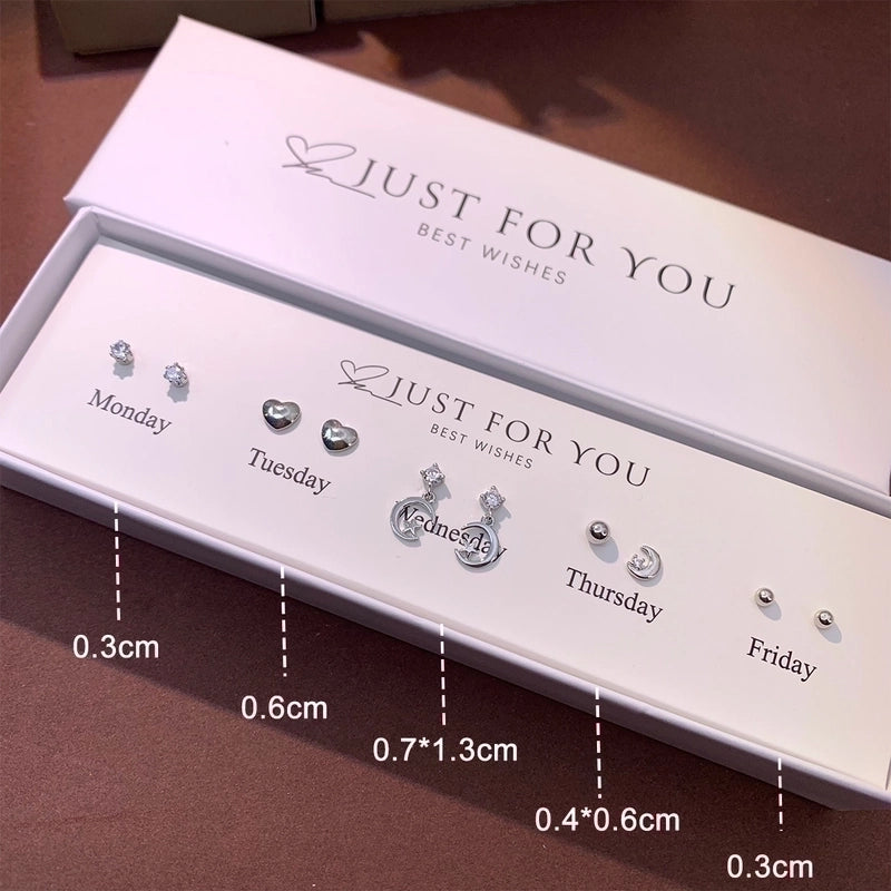 1 Set Cute Animal Sunflower Fruit Inlay Copper Artificial Pearls Zircon 14K Gold Plated Cartilage Earrings