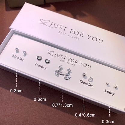 1 Set Cute Animal Sunflower Fruit Inlay Copper Artificial Pearls Zircon 14K Gold Plated Cartilage Earrings