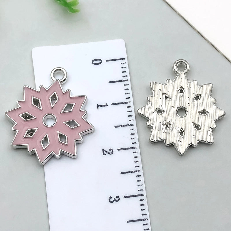 1 Piece 20 PCS/Package 13x16mm 16x21mm 18x20mm Alloy Snowflake Pendant Jewelry Accessories