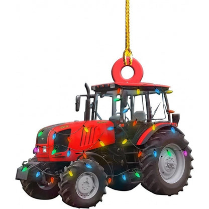 Christmas Tree Decoration Truck Steamboat Excavator Fire Truck Jeep Hanging Pendant Christmas Party Gift