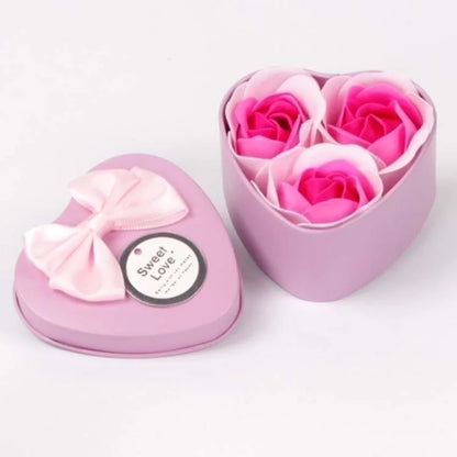 Christmas Valentine'S Day Romantic Heart Shape Iron Date Festival Soap Flower