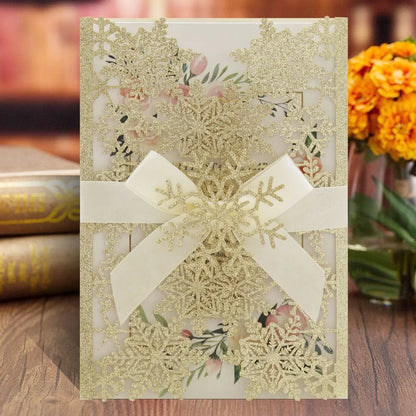 Christmas Casual Snowflake Party Invitations