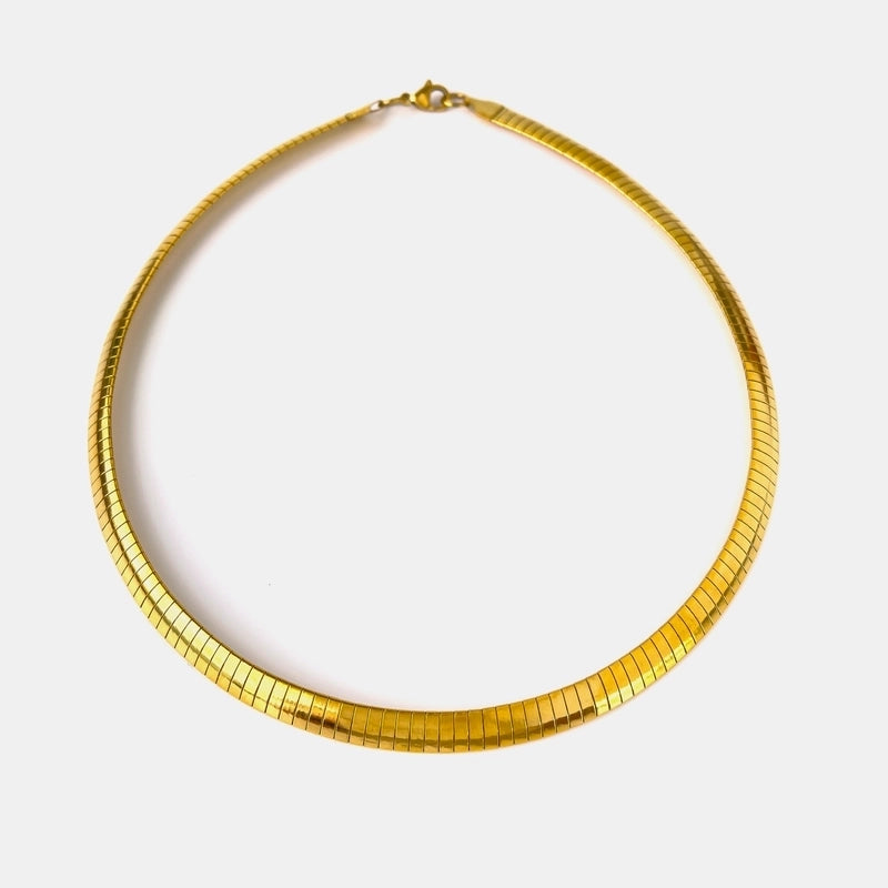 Exaggerated Minimalist Solid Color 316L Stainless Steel 18K Gold Plated Irregular Choker