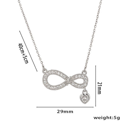 Elegant Infinity Titanium Steel Pendant Necklace