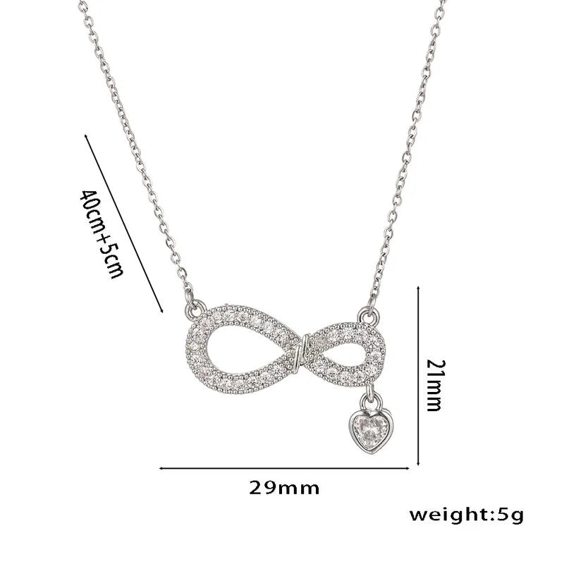 Elegant Infinity Titanium Steel Pendant Necklace