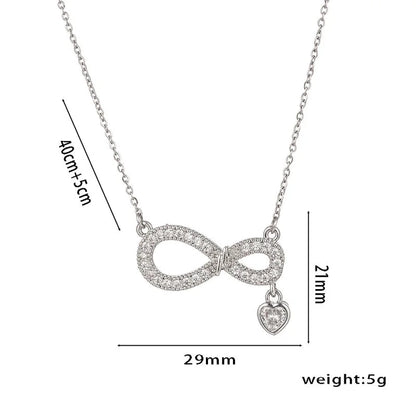 Elegant Infinity Titanium Steel Pendant Necklace
