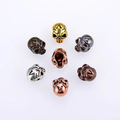 10 PCS/Package 12*9*8mm Hole 1~1.9mm Alloy Skull Jewelry Accessories