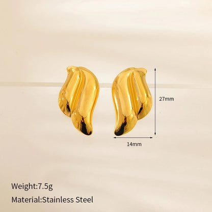 1 Pair Cute Luxurious Wedding Geometric 304 Stainless Steel 18K Gold Plated Stainless Steel Earrings