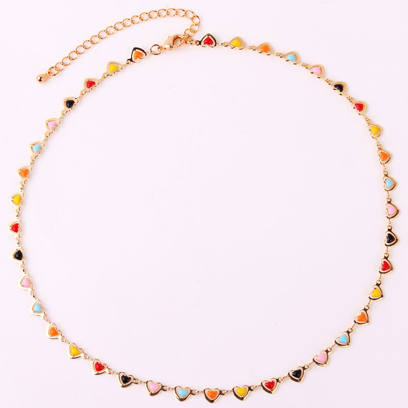 Women Heart Heart Copper Electroplating Necklaces