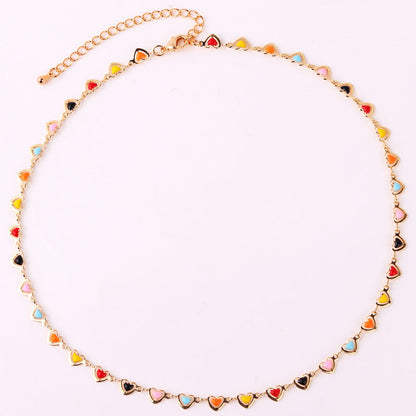 Women Heart Heart Copper Electroplating Necklaces