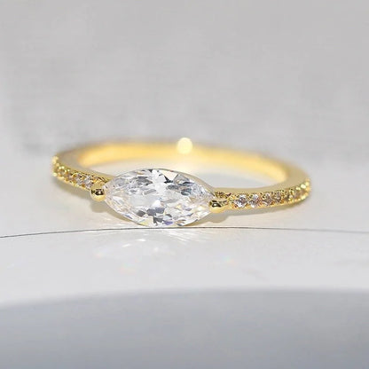 Fashion Geometric Copper Plating Zircon Rings