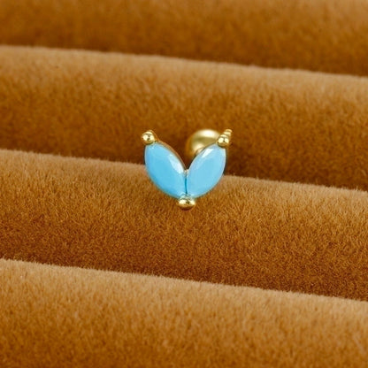 1 Piece Minimalist Geometric Flower Snake Plating Inlay Stainless Steel Rhinestones Earrings