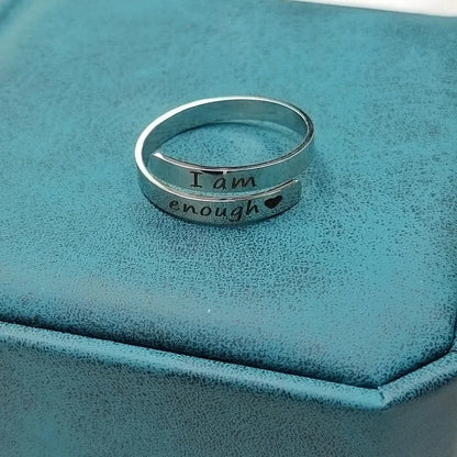 Minimalist Commute Letter Stainless Steel Polishing Plating Gold Plated Open Ring