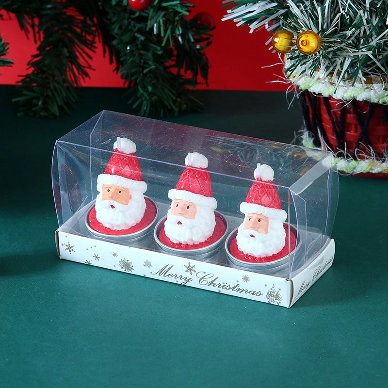 Christmas Christmas Tree Santa Claus Paraffin Christmas Candle 1 Set