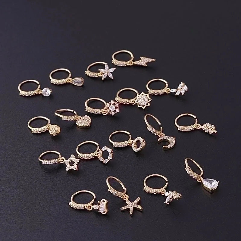 Nose Rings & Studs Fashion Geometric Copper Plating
