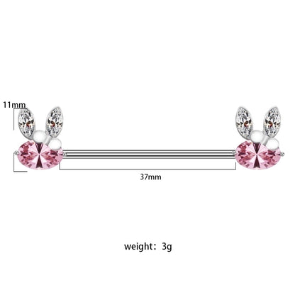 1 Piece Ear Cartilage Rings & Studs Fashion Heart Shape Rose Butterfly 316L Stainless Steel Alloy Copper Plating Inlay Rhinestones Glass White Gold Plated Gold Plated