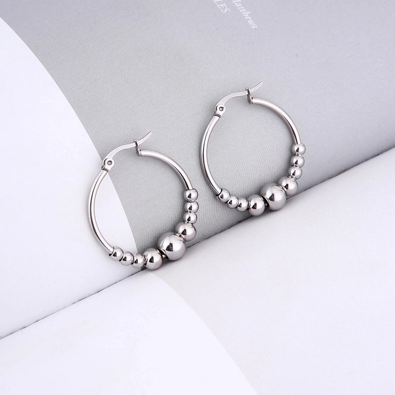 1 Pair INS Style Round Square Plating 201 Stainless Steel 18K Gold Plated Stainless Steel Earrings