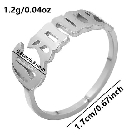 Minimalist Constellation 304 Stainless Steel 18K Gold Plated Polishing Rings