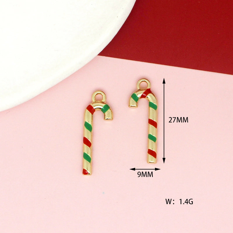 10 PCS/Package 17 * 21mm 17 * 22mm 19 * 24mm Alloy Rhinestones Penguin Christmas Tree Snowman Pendant Jewelry Accessories