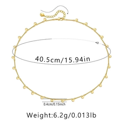 Ig Style Minimalist Solid Color Copper Plating Chain 18k Gold Plated Necklace