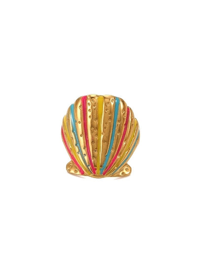 Elegant Minimalist Geometric 304 Stainless Steel Enamel Stainless Steel Rings