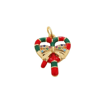 1 Piece 12*17mm 15 * 20mm 18 * 22mm Copper Christmas Tree Flower Snowflake Jewelry Accessories Pendant