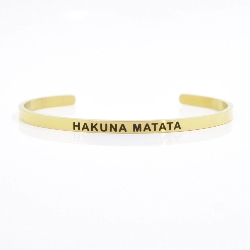 Minimalist Letter Stainless Steel Bangle