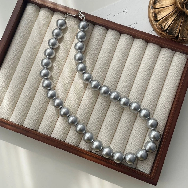 Elegant Minimalist Geometric 304 Stainless Steel Artificial Pearl Necklace