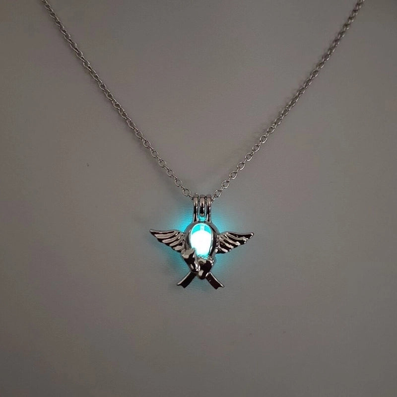Luminous Hollow Diy Cage Christmas Tree Women's Necklace