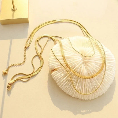 Minimalist 304 Stainless Steel 18K Gold Plated Pendant Necklace