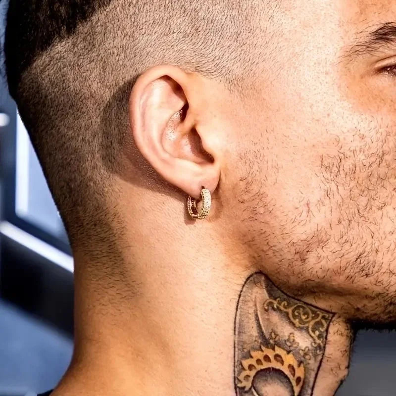 2 Pieces Classic Style Shiny Round Plating Inlay Brass Zircon Gold Plated Platinum Plated Earrings