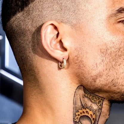 2 Pieces Classic Style Shiny Round Plating Inlay Brass Zircon Gold Plated Platinum Plated Earrings