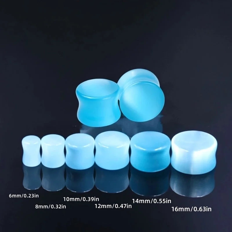 2 Pieces Ear Cartilage Rings & Studs Hip-Hop Exaggerated Punk Solid Color Opal Opal Ear Cartilage Rings & Studs