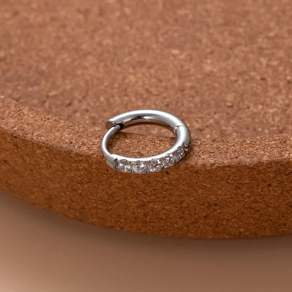 1 Piece Ear Cartilage Rings & Studs Sweet Water Droplets Heart Shape Copper Plating Inlay Zircon