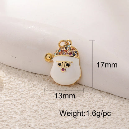 1 Piece 12*17mm 15 * 20mm 18 * 22mm Copper Christmas Tree Flower Snowflake Jewelry Accessories Pendant