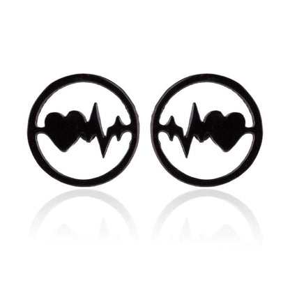 1 Pair Fashion Star Moon Tree Plating Hollow Out 304 Stainless Steel 18K Gold Plated Ear Studs